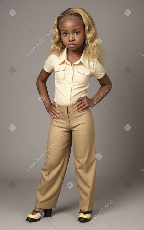 Nigerian child female with  blonde hair