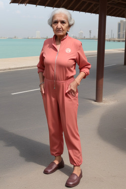 Qatari elderly female with  brown hair