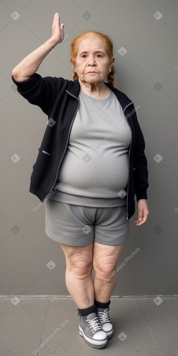 Peruvian elderly female with  ginger hair