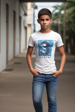 Puerto rican teenager boy with  brown hair