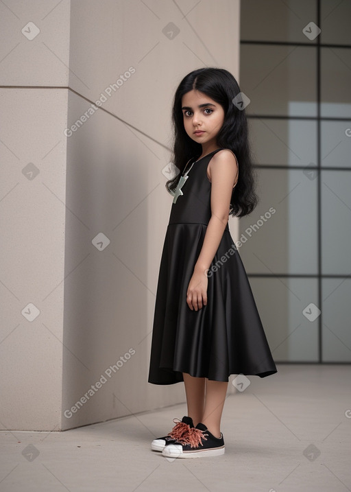 Kuwaiti child female with  black hair