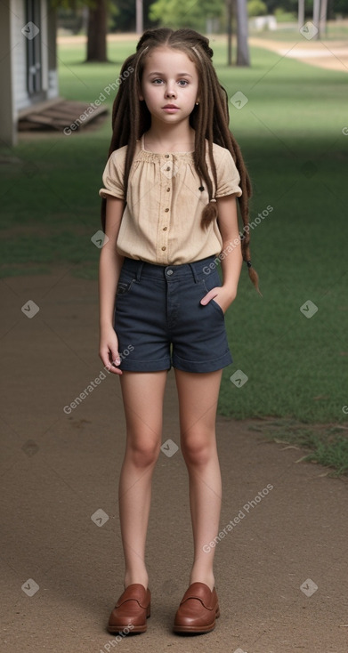 Australian child girl with  brown hair