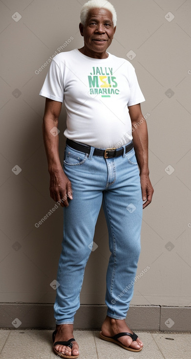 Jamaican elderly male with  white hair