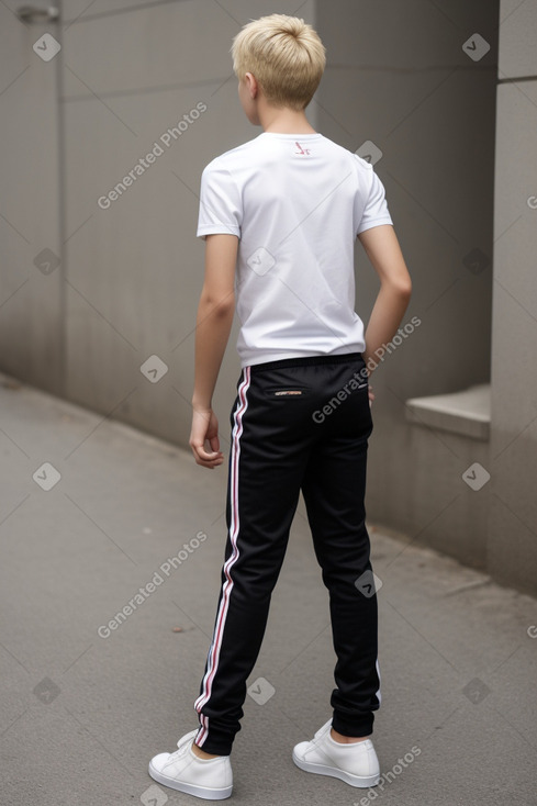 Serbian teenager boy with  blonde hair