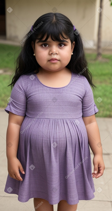 Nicaraguan child girl with  black hair