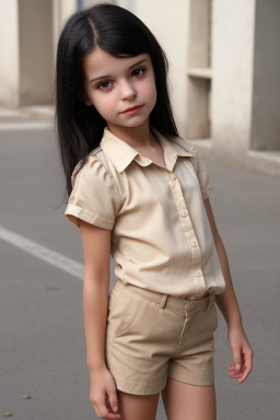 Serbian child female with  black hair