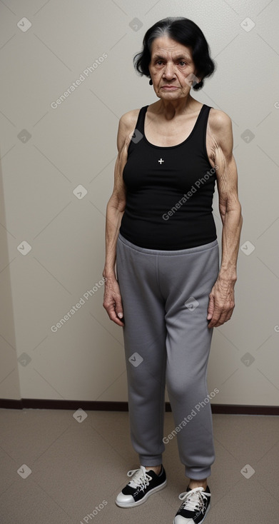 Romanian elderly female with  black hair