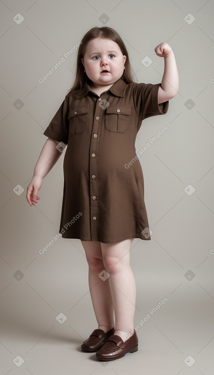 Belarusian infant girl with  brown hair