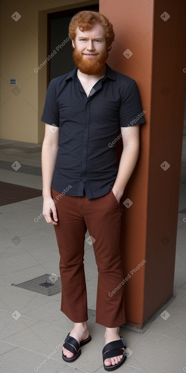 Chilean young adult male with  ginger hair