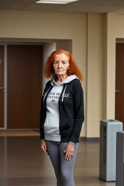 Libyan elderly female with  ginger hair