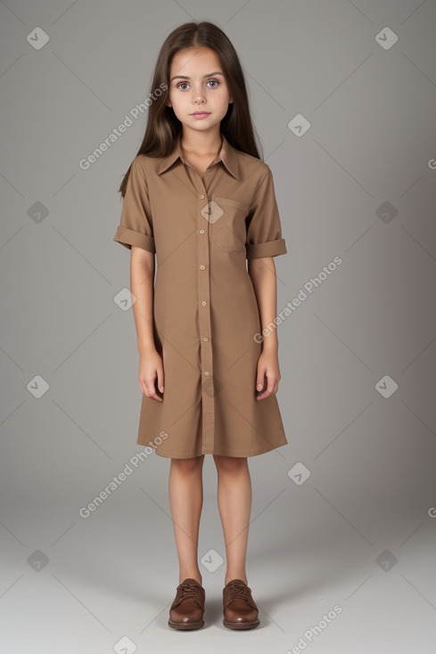 Child female with  brown hair