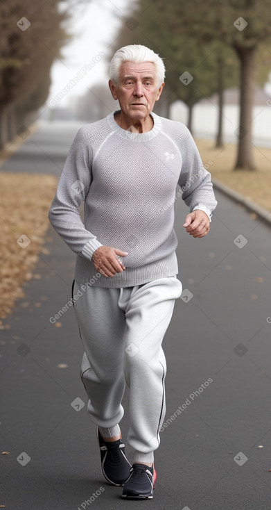 Belgian elderly male with  white hair