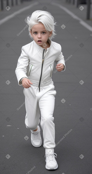 Italian child male with  white hair