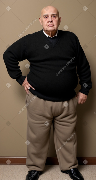 Costa rican elderly male with  black hair