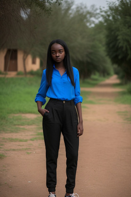 Sudanese teenager girl with  black hair