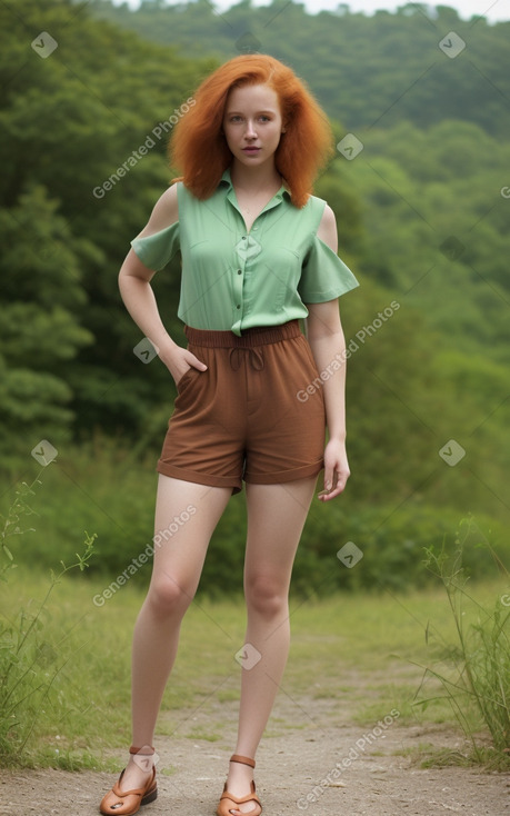 Adult non-binary with  ginger hair