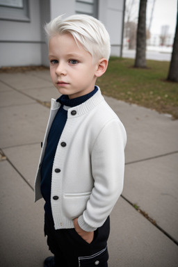 Estonian child boy with  white hair