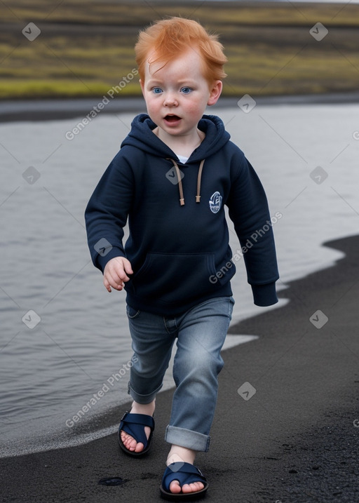 Icelandic infant boy with  ginger hair