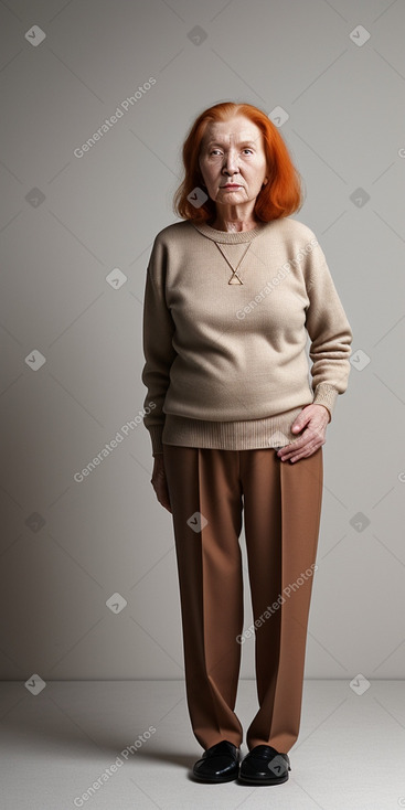 Russian elderly female with  ginger hair