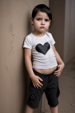 Paraguayan infant girl with  black hair