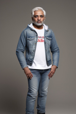 Pakistani 45 years male with  white hair