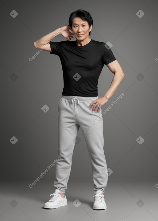 Taiwanese 45 years male with  black hair