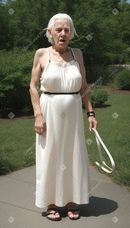 Elderly female with  white hair