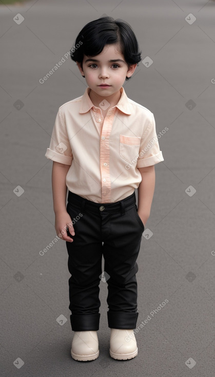 Child boy with  black hair