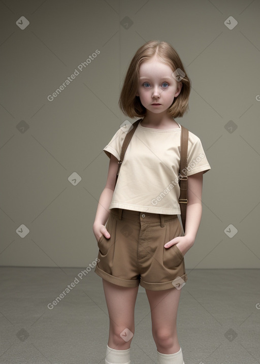 Child female with  brown hair