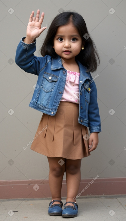 Nepalese infant girl with  brown hair