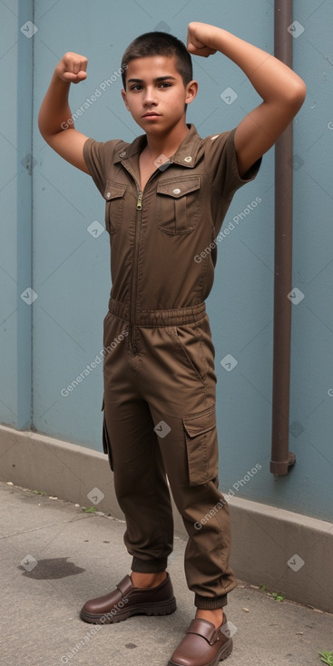 Guatemalan teenager boy with  brown hair