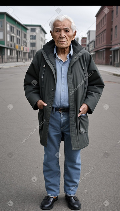 Bolivian elderly male with  black hair