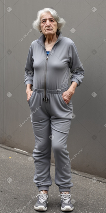 Uruguayan elderly female with  gray hair