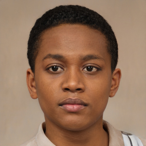 Neutral latino young-adult male with short  brown hair and brown eyes