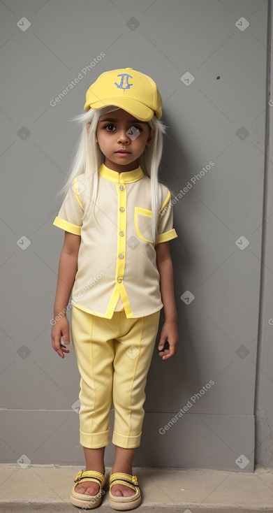 Yemeni child female with  white hair