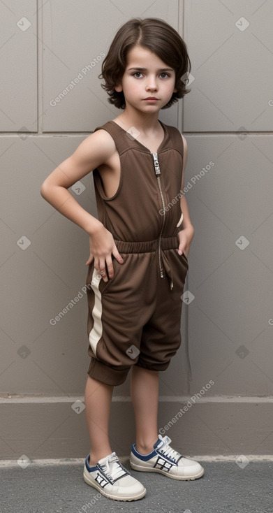 Greek child boy with  brown hair