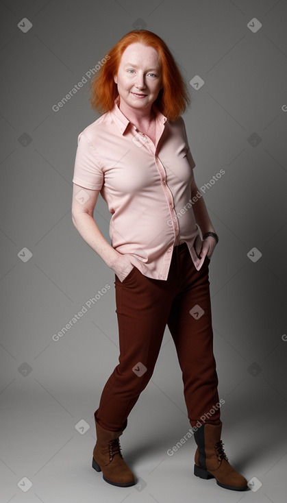 Middle-aged non-binary with  ginger hair