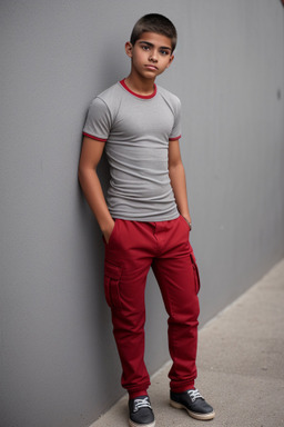 Peruvian teenager boy with  gray hair