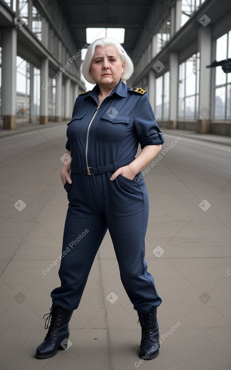 Macedonian elderly female with  white hair