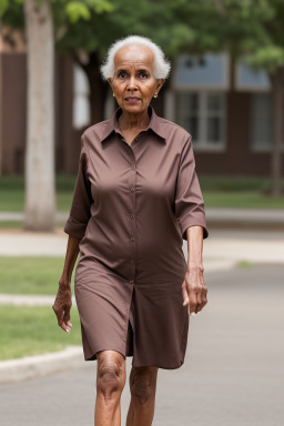 Somali elderly female with  brown hair