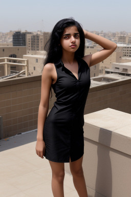 Yemeni teenager girl with  black hair