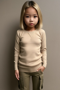 Thai child female with  blonde hair