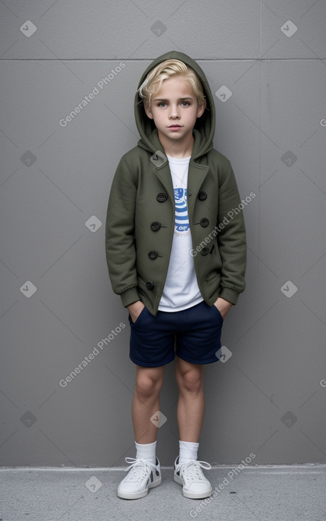 Greek child boy with  blonde hair