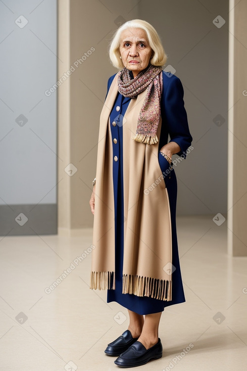 Kuwaiti elderly female with  blonde hair