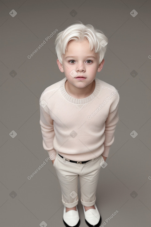 Child boy with  white hair