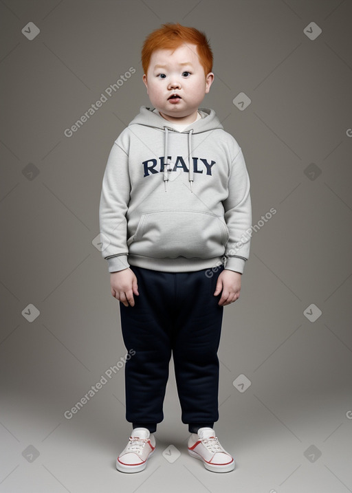 Chinese infant boy with  ginger hair