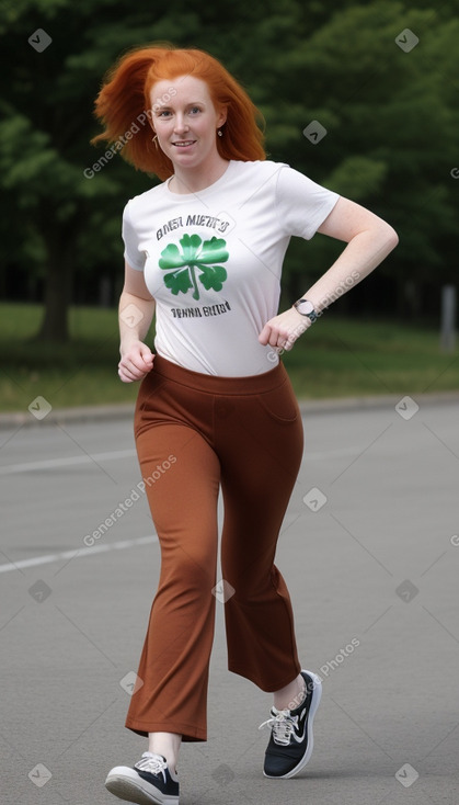 Irish adult female with  ginger hair