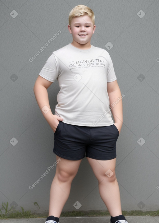 New zealand teenager boy with  blonde hair