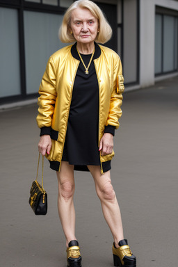 Belarusian elderly female with  blonde hair