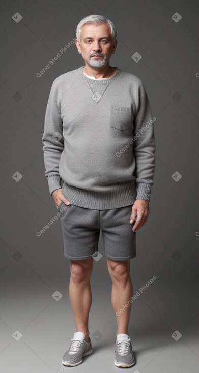 Ukrainian middle-aged male with  gray hair
